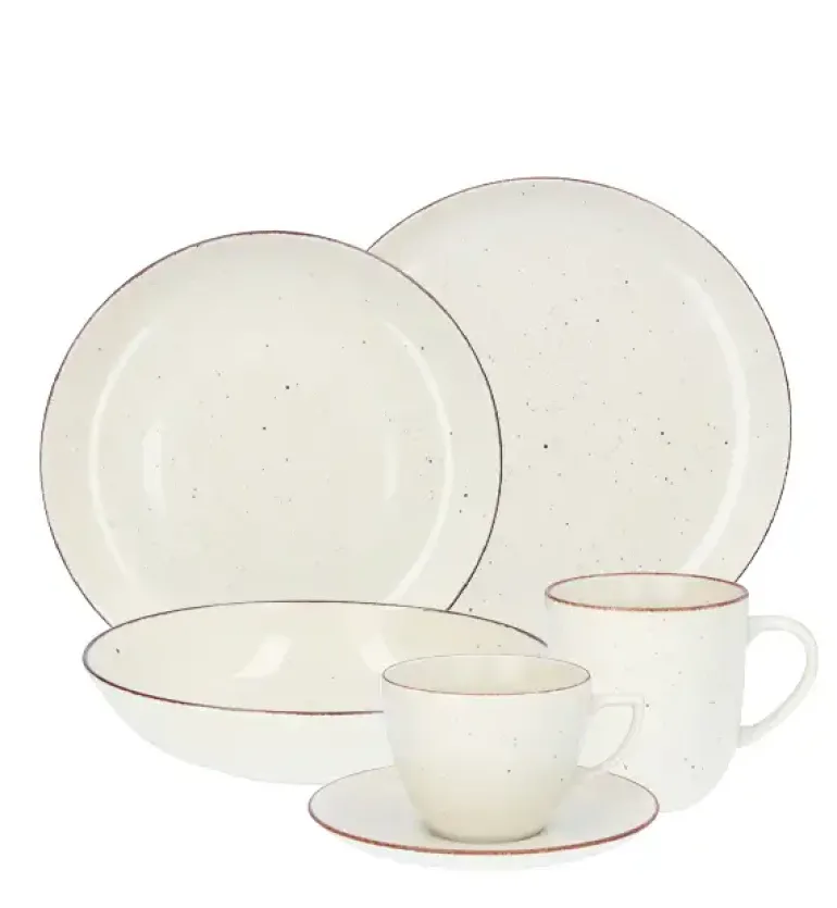 CHODZIEŻ CITY CT02 ŻYWIOŁY Serwis obiadowo-kawowy 72 el / 12 osób / PUSTYNNY PIASEK / porcelana