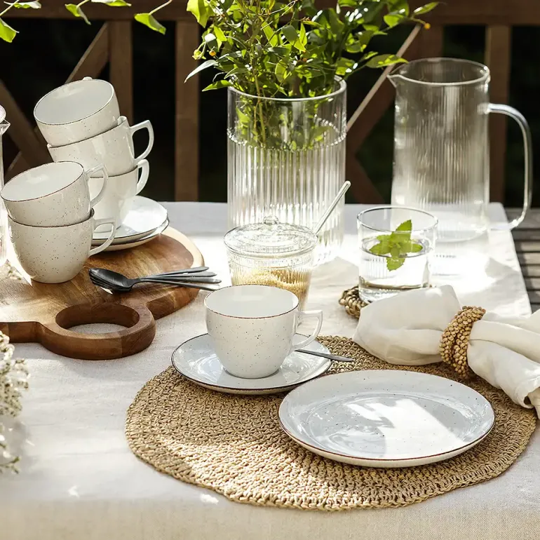 CHODZIEŻ CITY CT02 ŻYWIOŁY Serwis obiadowo-kawowy 72 el / 12 osób / PUSTYNNY PIASEK / porcelana