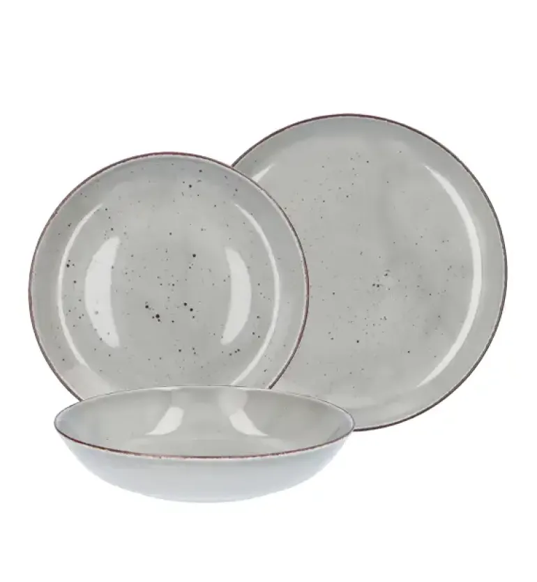CHODZIEŻ CITY CT01 ŻYWIOŁY Serwis obiadowy 18 el / 6 osób / WULKANICZNA ZIEMIA / porcelana