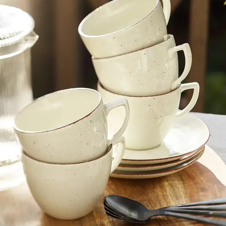 CHODZIEŻ CITY CT02 ŻYWIOŁY Serwis obiadowo-kawowy 60 el / 12 osób / PUSTYNNY PIASEK / porcelana