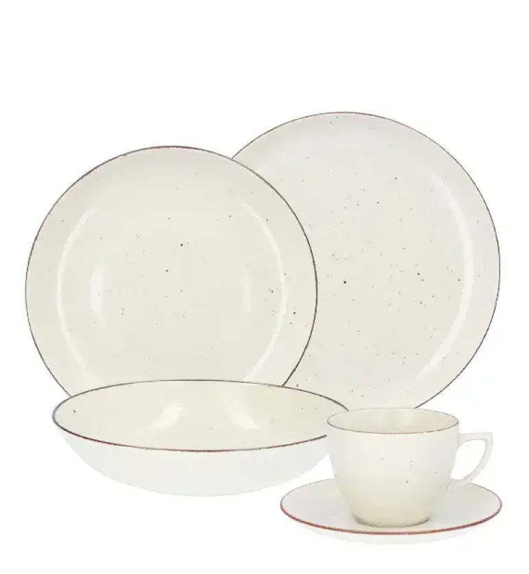 CHODZIEŻ CITY CT02 ŻYWIOŁY Serwis obiadowo-kawowy 60 el / 12 osób / PUSTYNNY PIASEK / porcelana
