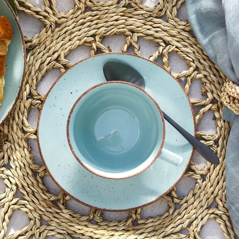 CHODZIEŻ CITY CT05 ŻYWIOŁY Serwis obiadowo-kawowy 30 el / 6 osób / SPOKÓJ OCEANU / porcelana
