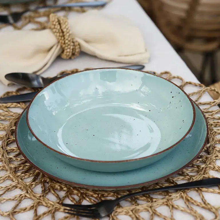 CHODZIEŻ CITY CT05 ŻYWIOŁY Serwis obiadowo-kawowy 30 el / 6 osób / SPOKÓJ OCEANU / porcelana