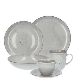 CHODZIEŻ CITY CT01 ŻYWIOŁY Serwis obiadowo-kawowy 36 el / 6 osób / WULKANICZNA ZIEMIA / porcelana