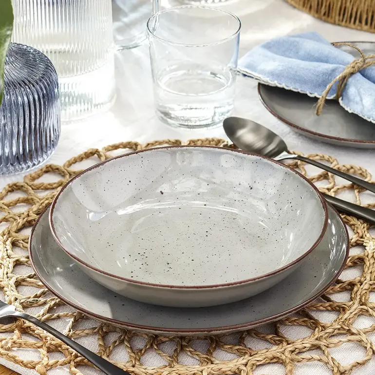 CHODZIEŻ CITY CT01 ŻYWIOŁY Serwis obiadowo-kawowy 36 el / 6 osób / WULKANICZNA ZIEMIA / porcelana