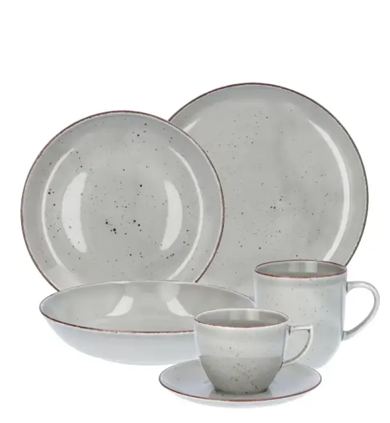 CHODZIEŻ CITY CT01 ŻYWIOŁY Serwis obiadowo-kawowy 72 el / 12 osób / WULKANICZNA ZIEMIA / porcelana