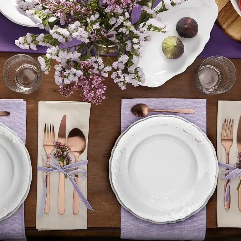 CHODZIEŻ FRYDERYKA BIAŁA C001 Serwis obiadowy 36 el / 12 osób / porcelana
