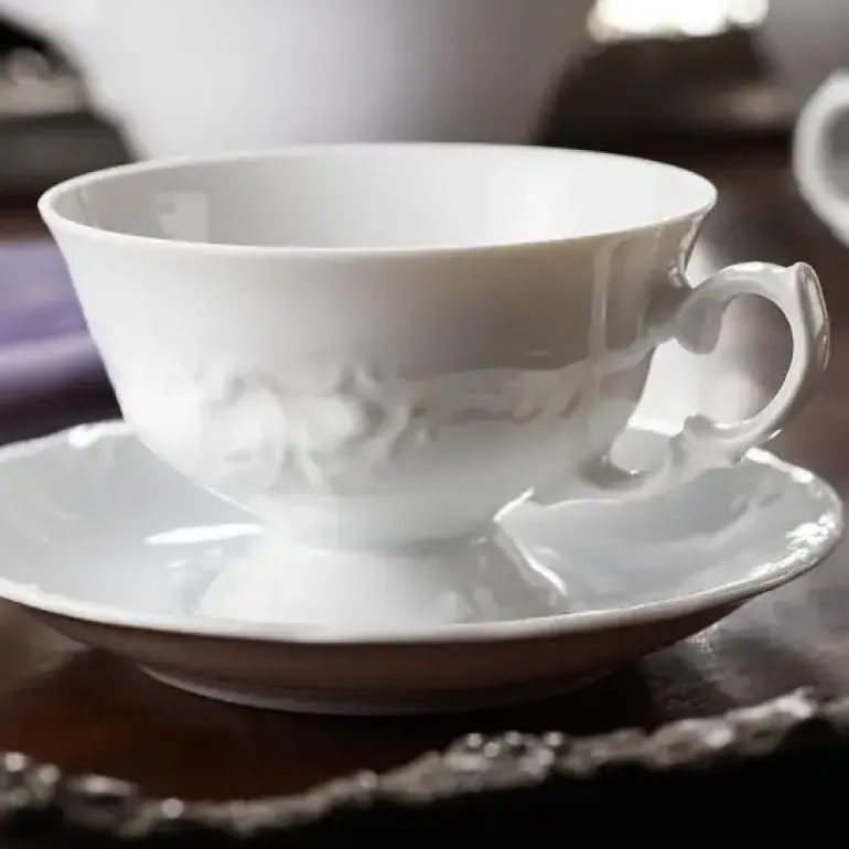 CHODZIEŻ FRYDERYKA BIAŁA C001 Serwis kawowy 39 el / 12 osób / porcelana