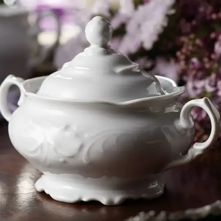 CHODZIEŻ FRYDERYKA BIAŁA C001 Serwis kawowy 39 el / 12 osób / porcelana