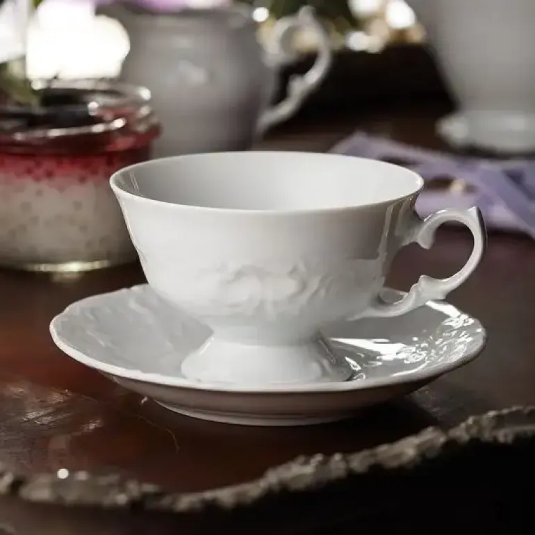 CHODZIEŻ FRYDERYKA BIAŁA C001 Serwis kawowy 39 el / 12 osób / porcelana