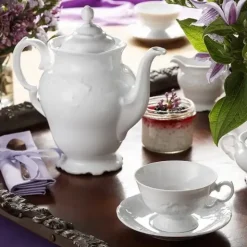 CHODZIEŻ FRYDERYKA BIAŁA C001 Serwis kawowy 39 el / 12 osób / porcelana