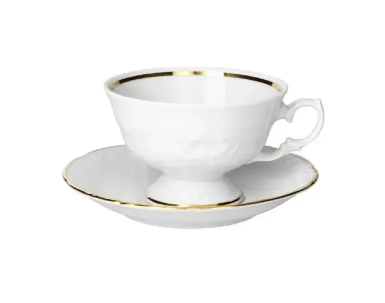 CHODZIEŻ FRYDERYKA ZŁOTA LINIA B236 Serwis kawowy 39 el / 12 osób / porcelana