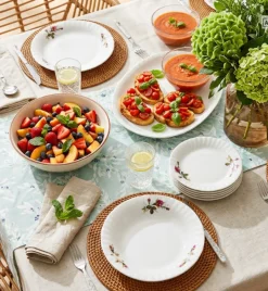 CHODZIEŻ IWONA B026 Serwis obiadowy 18 el 6 osób / porcelana / Chodzieska róża