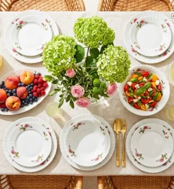 CHODZIEŻ IWONA B026 Serwis obiadowy 18 el 6 osób / porcelana / Chodzieska róża