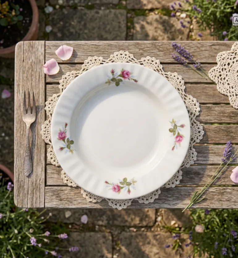 CHODZIEŻ IWONA B026 Serwis obiadowy 18 el 6 osób / porcelana / Chodzieska róża