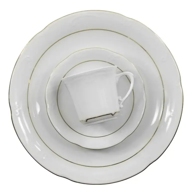 CHODZIEŻ KAMELIA B014 ZŁOTA LINIA Zestaw kawowy 39 el / 12 osób / porcelana