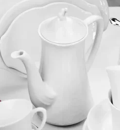 CHODZIEŻ KAMELIA C000 BIAŁA Serwis obiadowo-kawowy 83 el / 12 osób / porcelana
