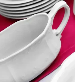 CHODZIEŻ KAMELIA C000 BIAŁA Serwis obiadowo-kawowy 83 el / 12 osób / porcelana