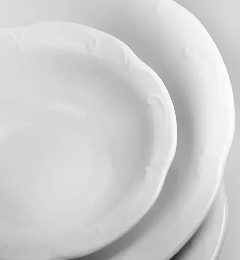 CHODZIEŻ KAMELIA C000 BIAŁA Serwis obiadowo-kawowy 84 el / 12 osób / porcelana
