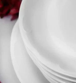 CHODZIEŻ KAMELIA C000 BIAŁA Serwis obiadowo-kawowy 30 el / 6 osób / porcelana