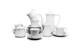 CHODZIEŻ KAMELIA C000 BIAŁA Serwis obiadowo-kawowy 30 el / 6 osób / porcelana