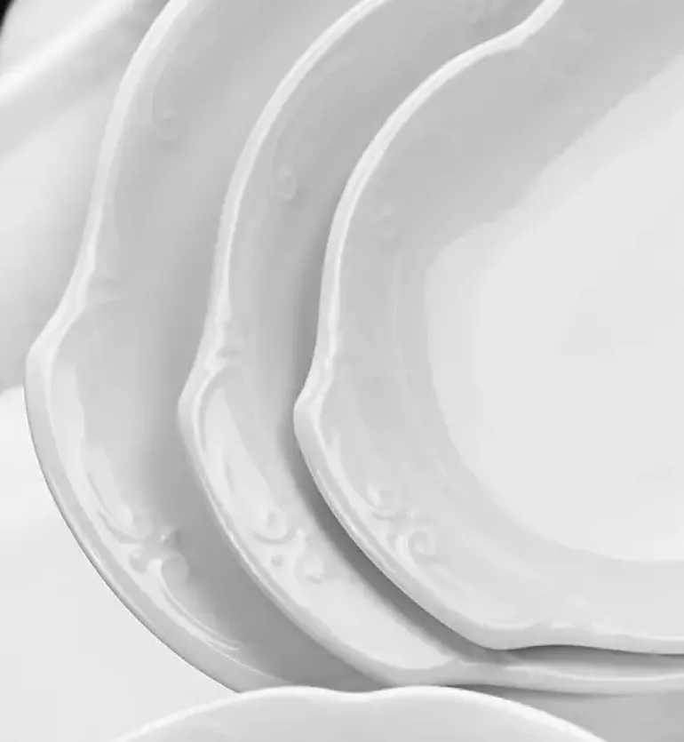 CHODZIEŻ KAMELIA C000 BIAŁA Serwis obiadowy 44 el / 12 osób / porcelana