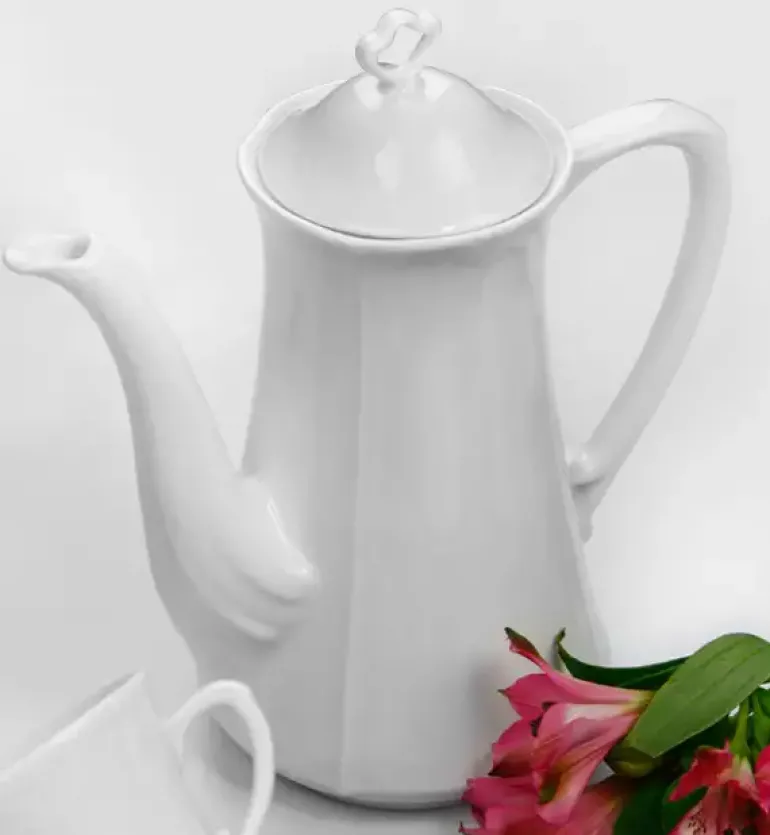 CHODZIEŻ KAMELIA C000 BIAŁA Serwis kawowy 39 el / 12 osób / porcelana