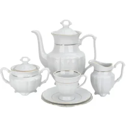 CHODZIEŻ MARIA TERESA B014 ZŁOTA LINIA Zestaw kawowy 39 el / 12 osób / porcelana