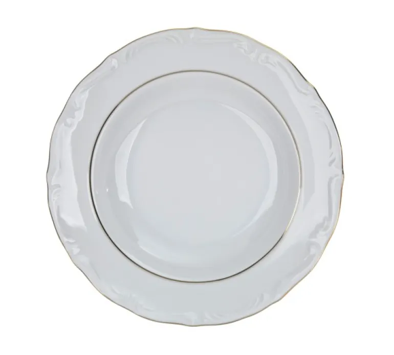 CHODZIEŻ MARIA TERESA B014 ZŁOTA LINIA | Talerz głęboki 22,5 cm / porcelana