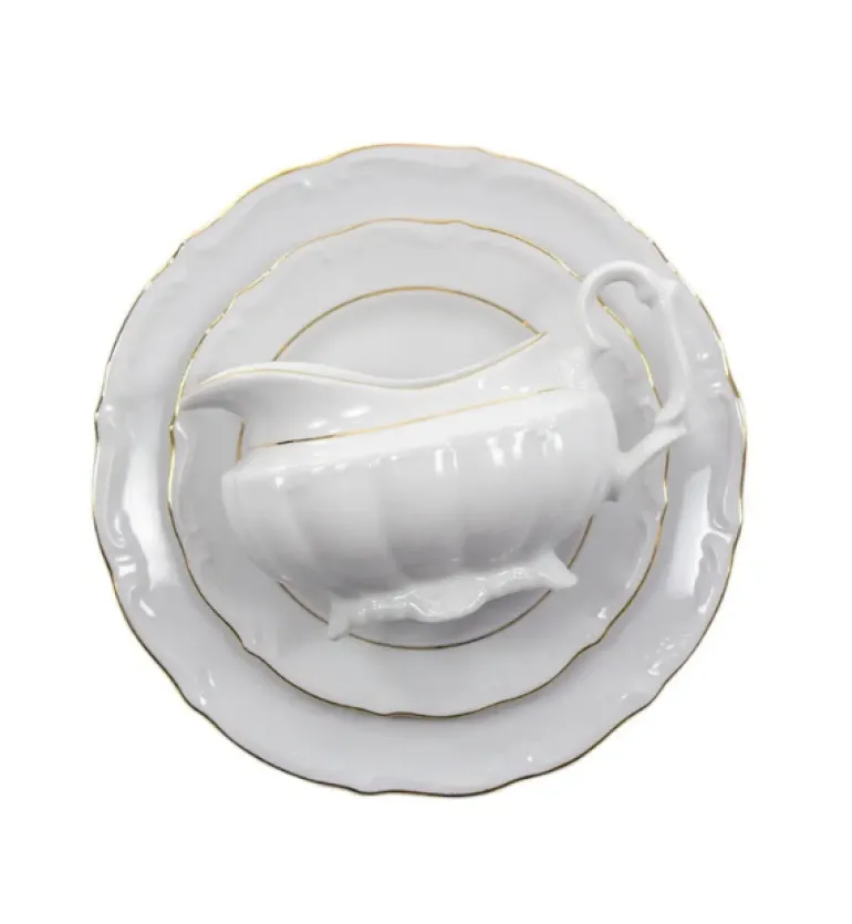 CHODZIEŻ MARIA TERESA B014 ZŁOTA LINIA Zestaw obiadowy 44 el / 12 osób / porcelana