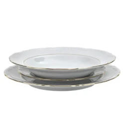 CHODZIEŻ MARIA TERESA B014 ZŁOTA LINIA Zestaw obiadowy 44 el / 12 osób / porcelana