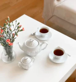 CHODZIEŻ MARIA TERESA C001 BIAŁA Cukiernica z pokrywką 400 ml | porcelana