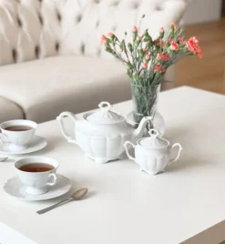 CHODZIEŻ MARIA TERESA C001 BIAŁA Czajnik 1,1 l z pokrywką | porcelana
