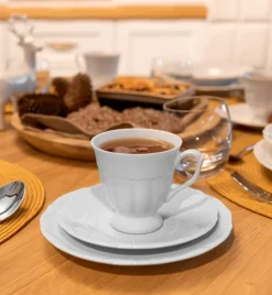 CHODZIEŻ MARIA TERESA C001 BIAŁA Filiżanka 210 ml ze spodkiem / porcelana