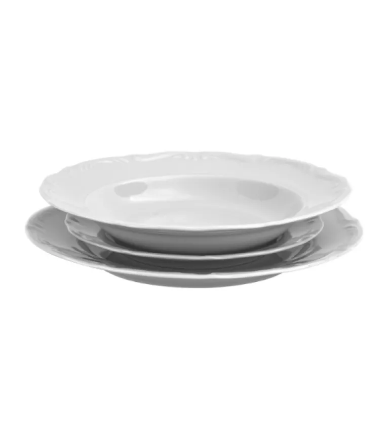 CHODZIEŻ MARIA TERESA C001 BIAŁA Zestaw obiadowy 36 el / 12 osób / porcelana
