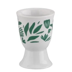 CILIO | Amici | kieliszek na jajko, porcelana, śred. 5 x 7 cm, zielone liście