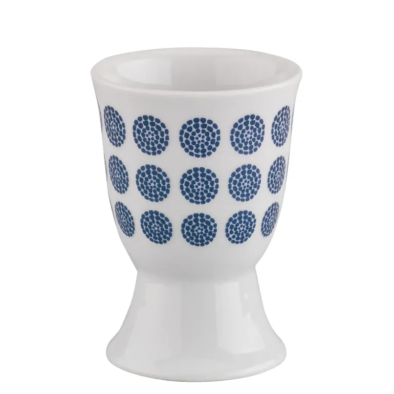CILIO | Amici | kieliszek na jajko, porcelana, śred. 5 x 7 cm, niebieskie kropki