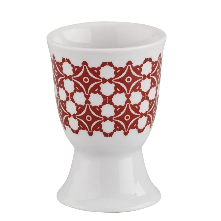 CILIO | Amici | kieliszek na jajko, porcelana, śred. 5 x 7 cm, czerwone kafelki