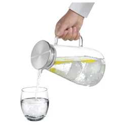 CILIO | Emilia | dzbanek, szkło borokrzemowe/stal nierdzewna, 1,6 l, śred. 12,5 x 22,5 cm