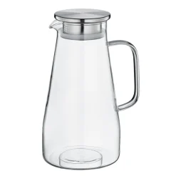 CILIO | Emilia | dzbanek, szkło borokrzemowe/stal nierdzewna, 1,6 l, śred. 12,5 x 22,5 cm