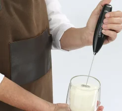 CILIO LATTEFORTE Spieniacz do mleka na stojaku 23 cm / czarny błyszczący / FreeForm