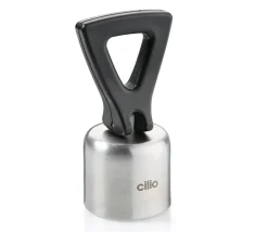 CILIO LEVA Korek do wina na dźwignię ⌀ 4×8,5 cm / stal nierdzewna / FreeForm
