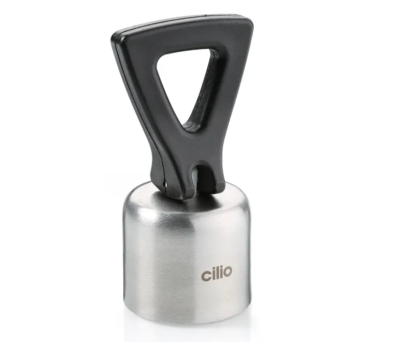 CILIO LEVA Korek do wina na dźwignię ⌀ 4×8,5 cm / stal nierdzewna / FreeForm
