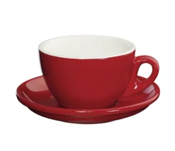 CILIO ROMA Filiżanka do cappuccino ze spodkiem 100 ml / czerwona / FreeForm