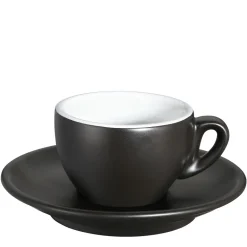 CILIO | Roma | filiżanka do espresso, ze spodkiem, 0,05 l, czarny mat