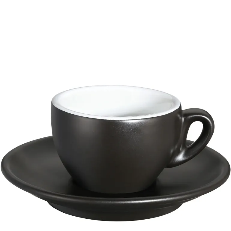 CILIO | Roma | filiżanka do espresso, ze spodkiem, 0,05 l, czarny mat