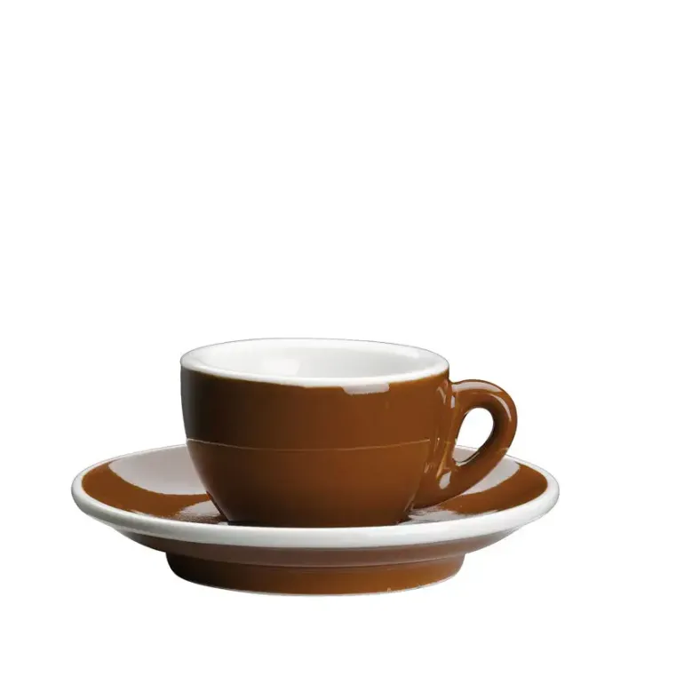 CILIO | Roma | filiżanka do espresso, ze spodkiem, 0,05 l, brąz