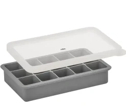 CILIO Silikonowa foremka na lód z pokrywką na 15 dużych kostek 19,5×13,5×4 cm / FreeForm