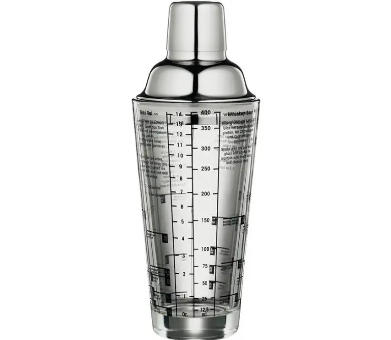 CILIO Stalowy shaker do drinków z przepisami 0,4 l / Stal nierdzewna / FreeForm