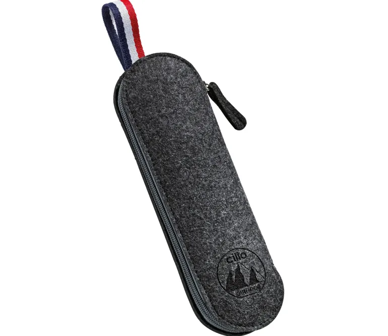 CILIO VIAGGIO Zestaw sztućców w etui / 3 elementy / czarne